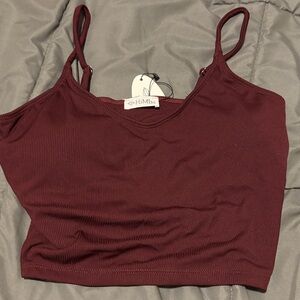 Elegant Maroon Spaghetti Strap Camisole